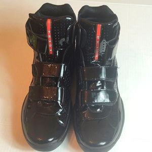 Men's Prada Patent Leather Velcro High Tops